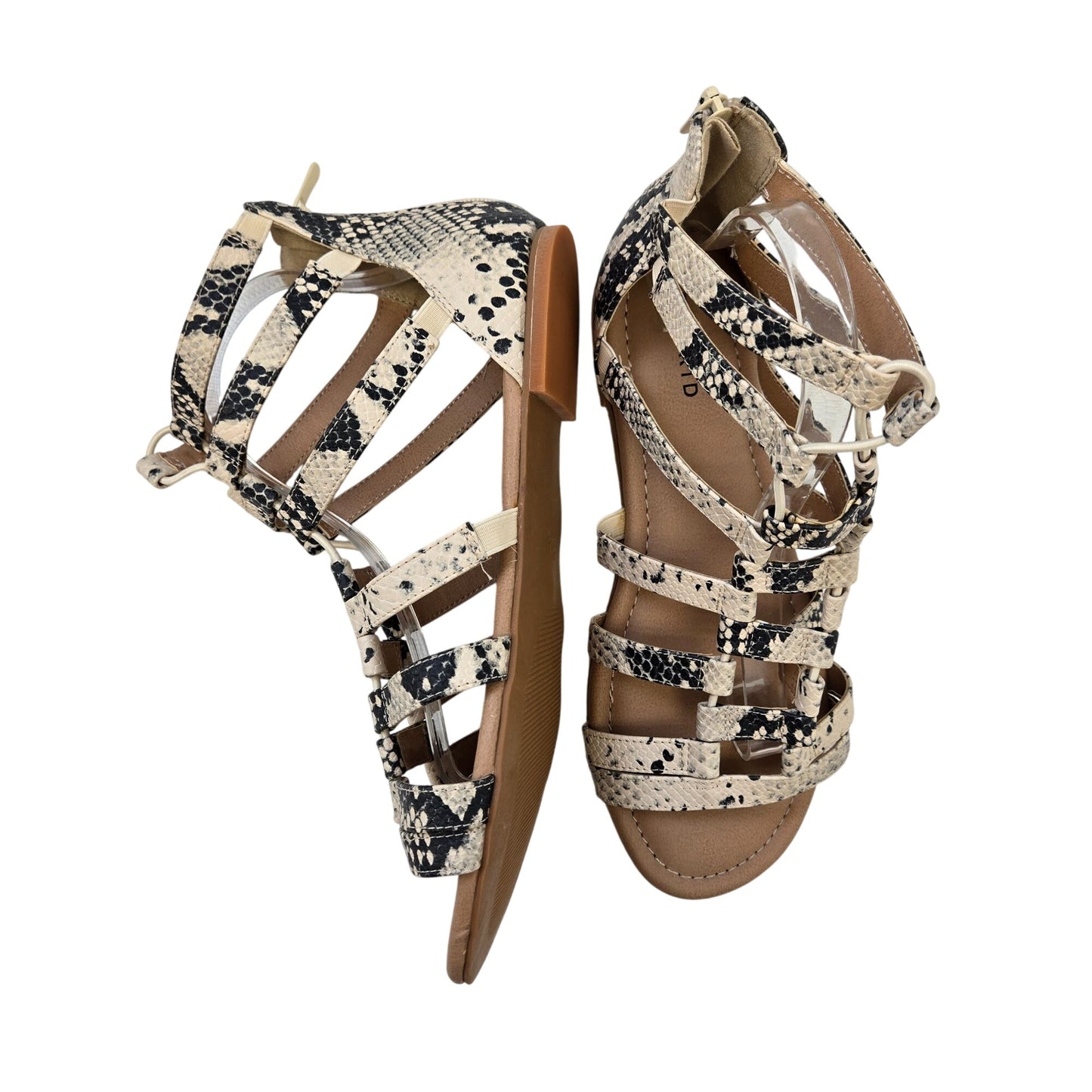 NWOT Torrid Snake Print Vegan Leather Gladiator Sandals Size 9.5 Wide