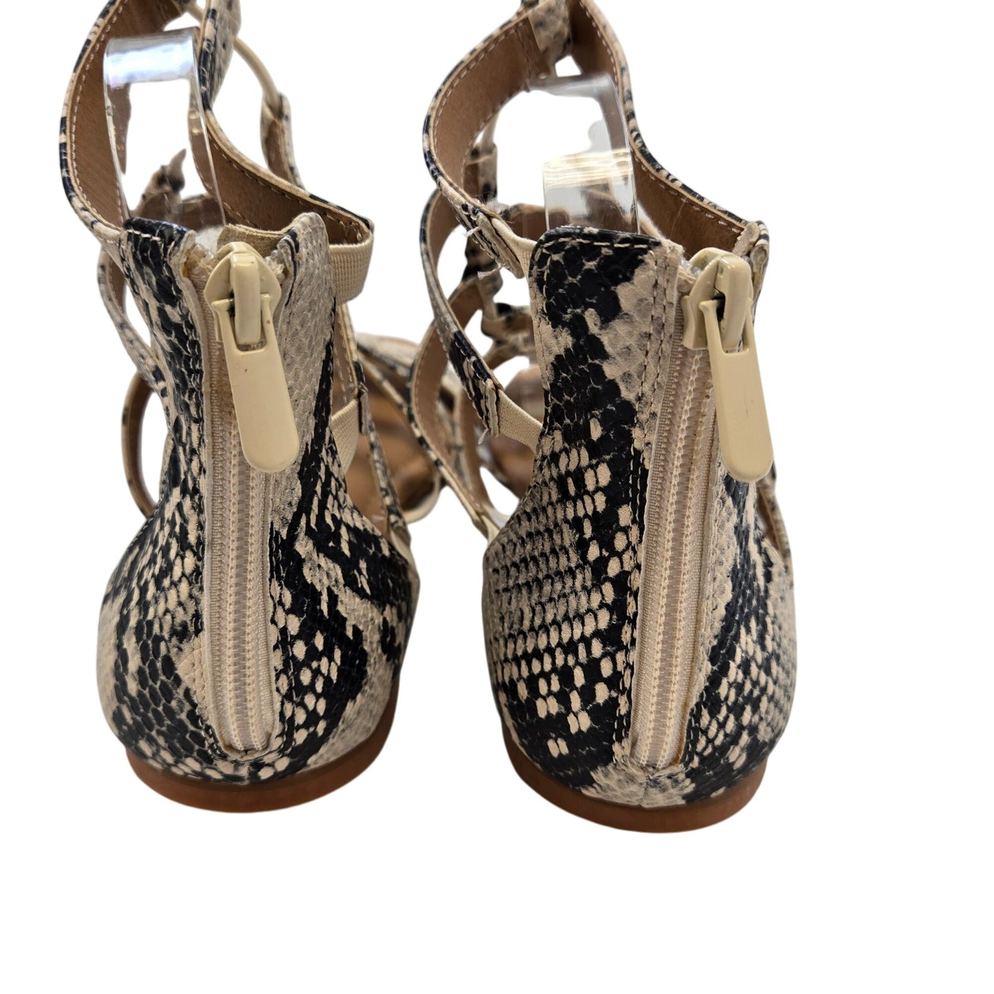 NWOT Torrid Snake Print Vegan Leather Gladiator Sandals Size 9.5 Wide