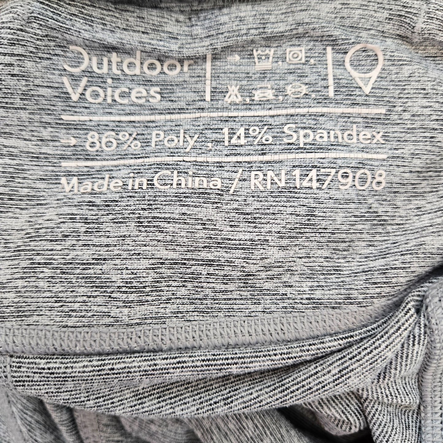 Outdoor Voice Cropped Heathered Gray Leggings Size Small