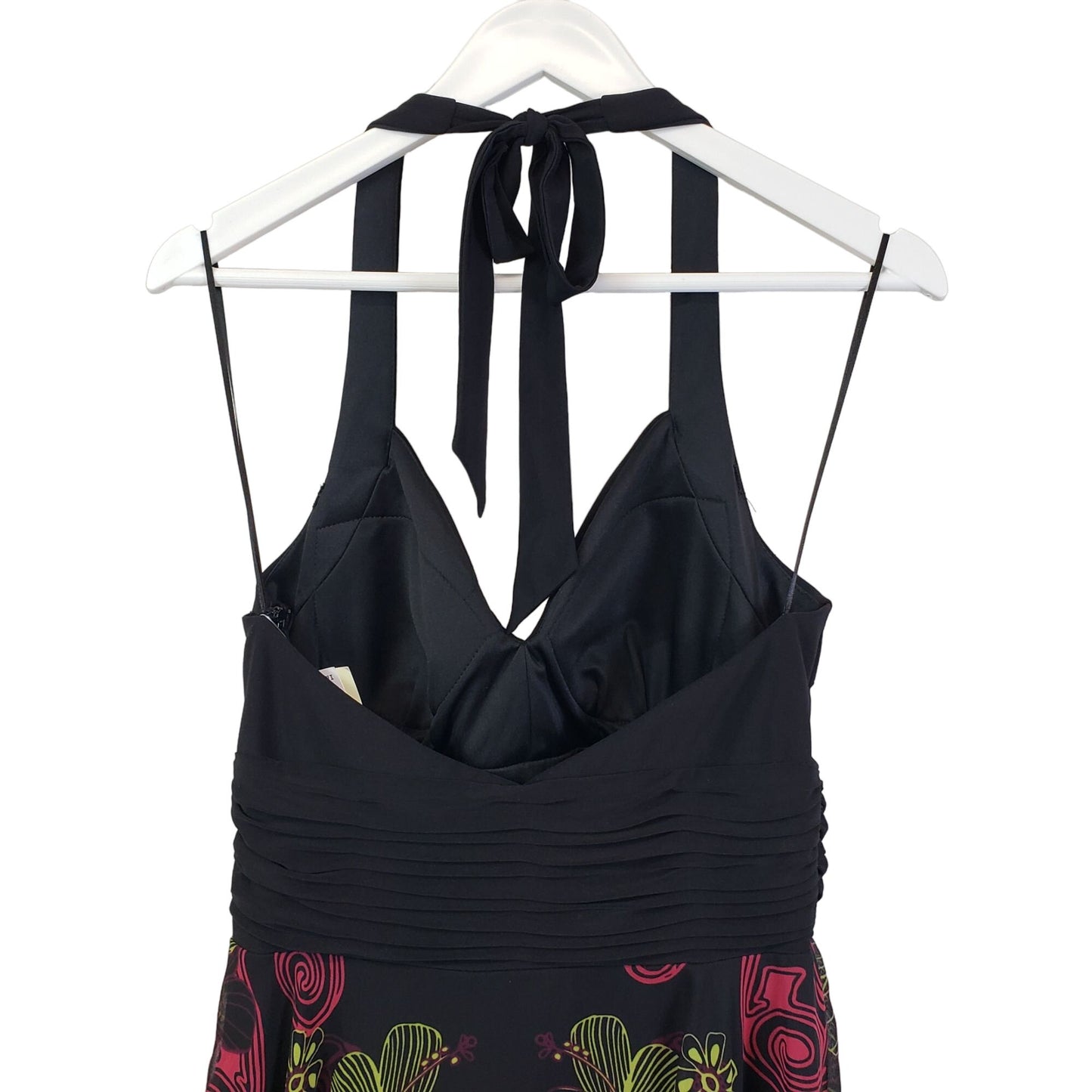 NWT Sangria Floral Handkerchief Hem Halter Dress Size 10
