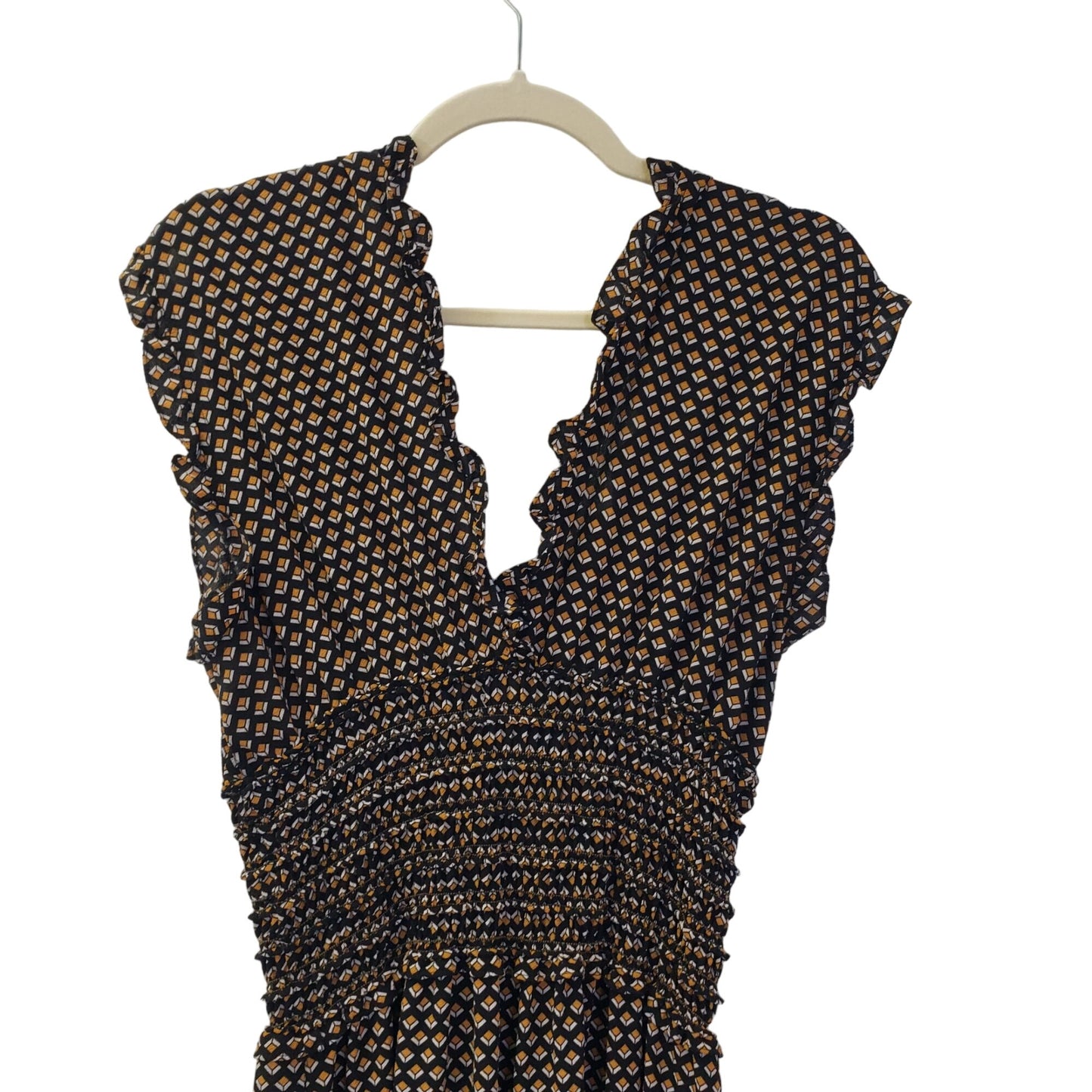 Max Studio Graphic Print Double V-Neck Jumpsuit Size Medium