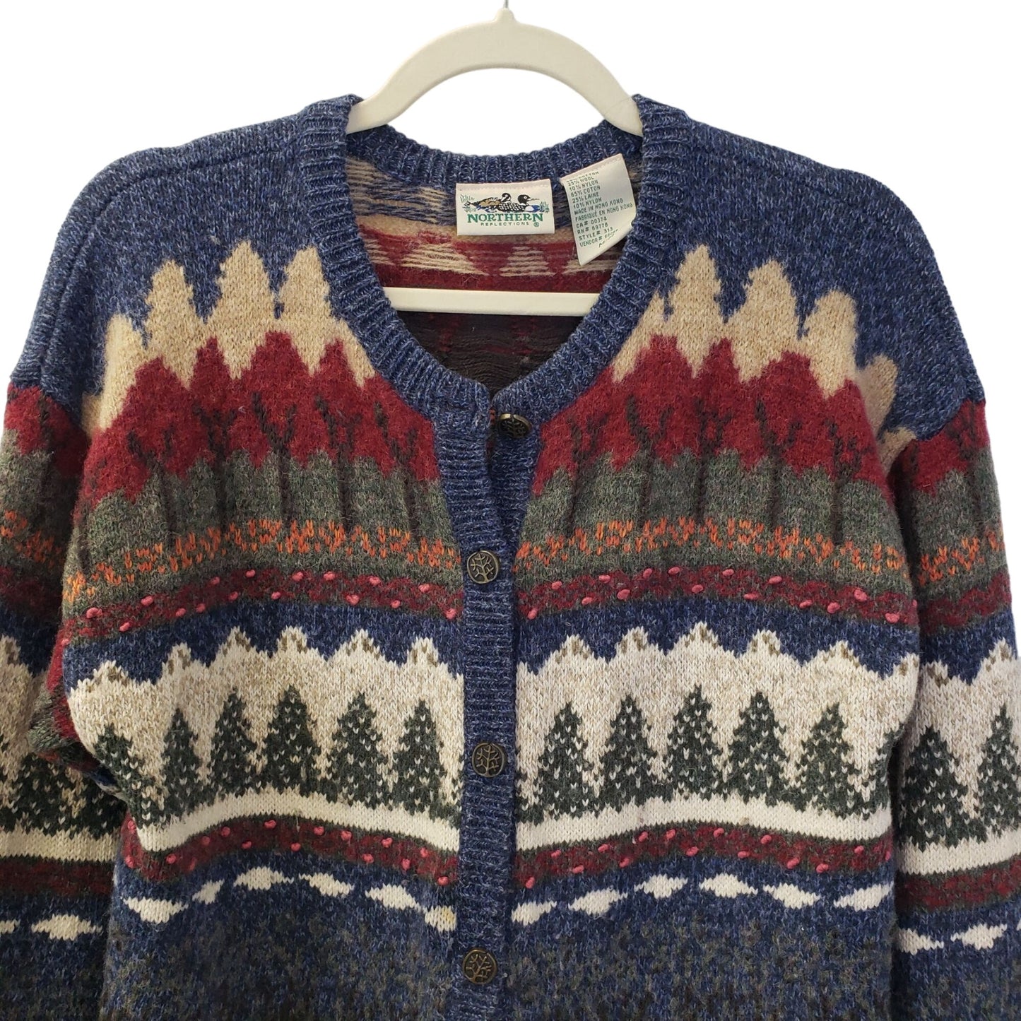 Northern Reflections Wool Blend Cardigan Sweater Size Medium