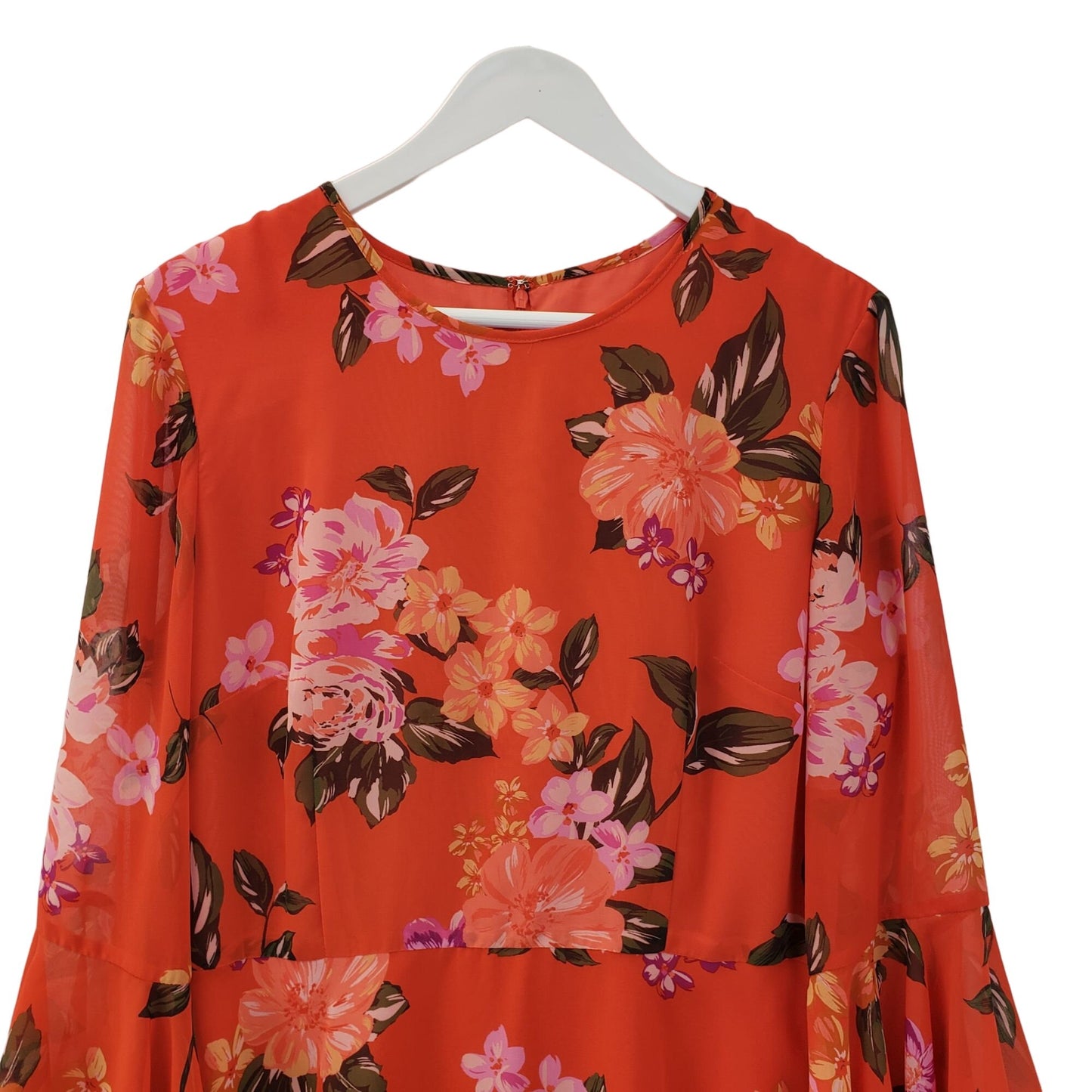 Donna Morgan Floral Bell Sleeve Dress Size 12