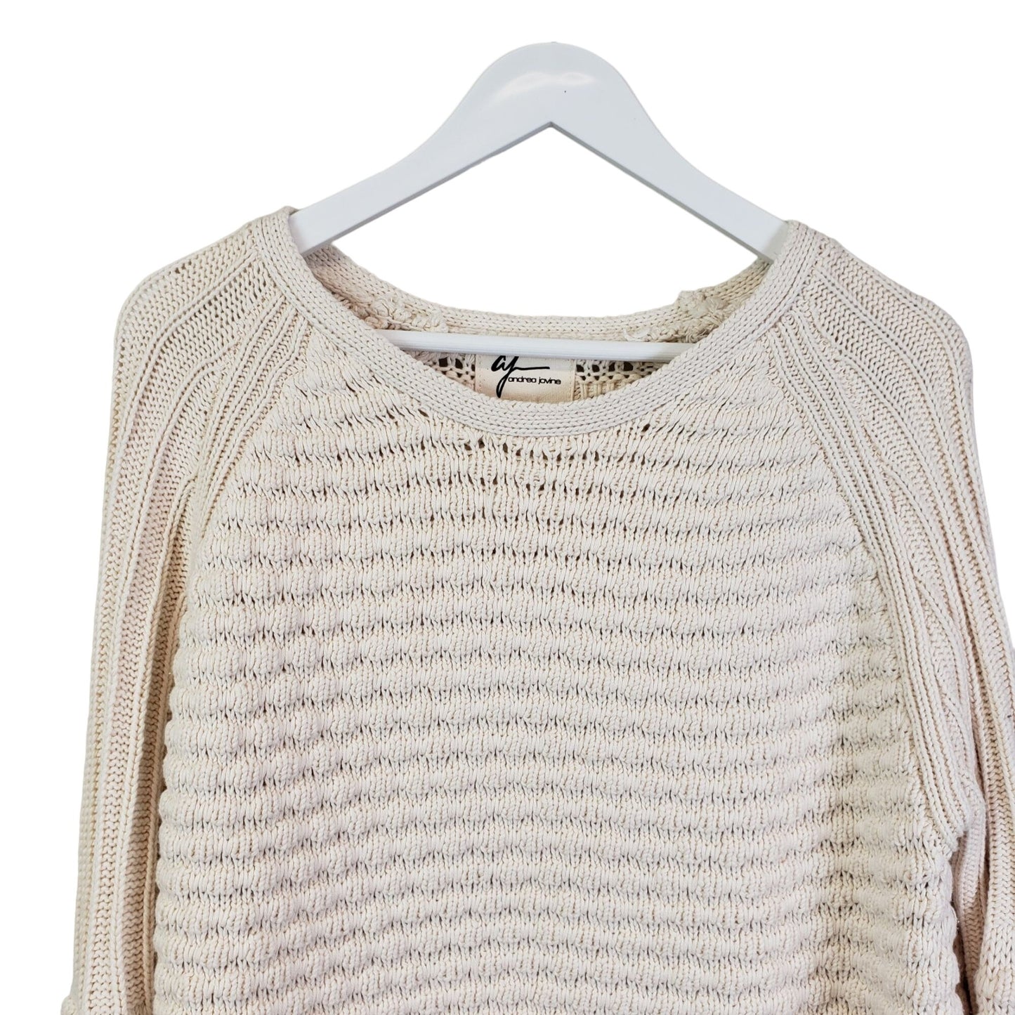 Andrea Jovine Mixed Knit Sweater Size Medium