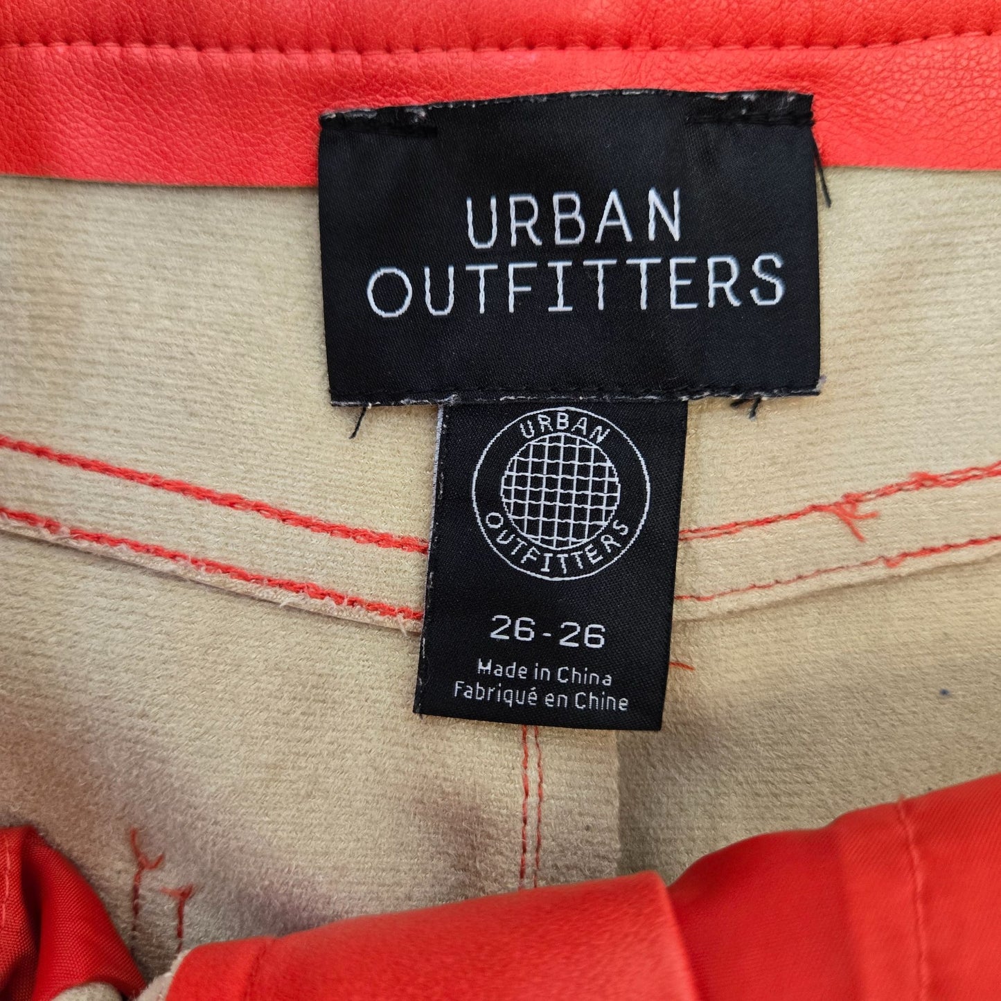 Urban Outfitters Vegan Leather High Rise Wide Leg Pants Size 26