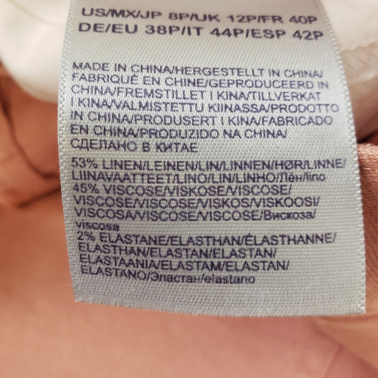 NYDJ Linen Blend Capri Pants Size 8P