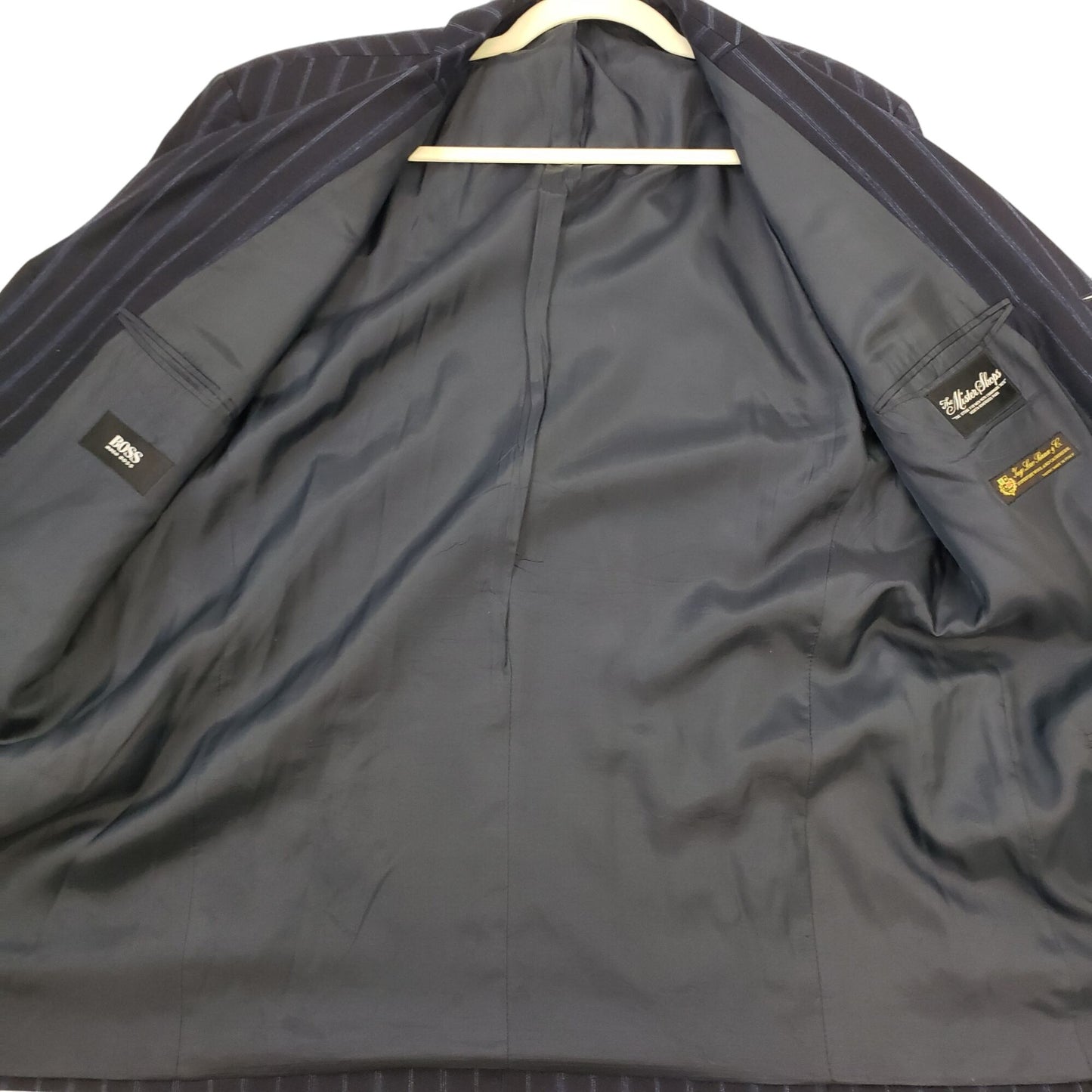 BOSS Hugo Boss Wool & Cashmere Blend Striped 3 Button Sport Coat Size 44R