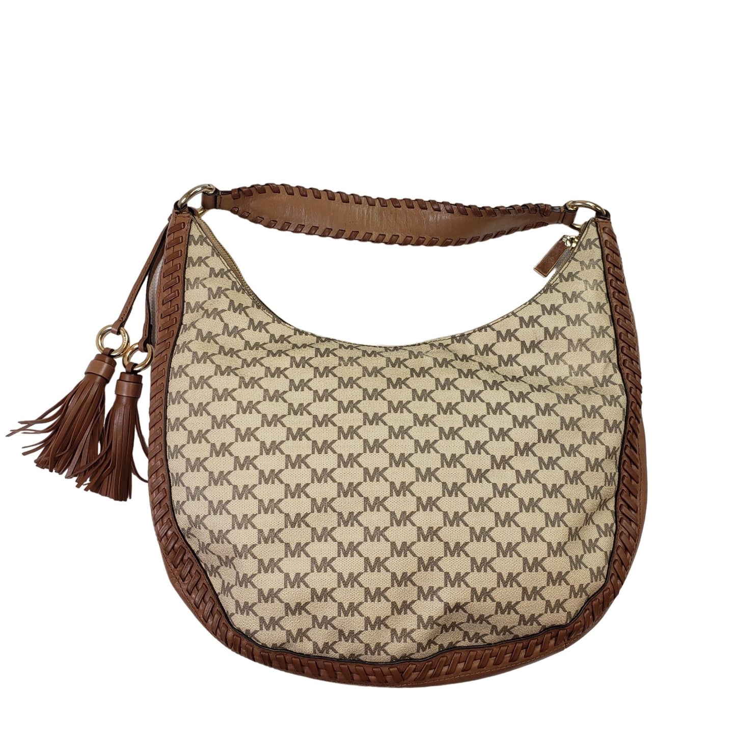 Michael Kors Lauren Signature Large Shoulder Hobo Handbag