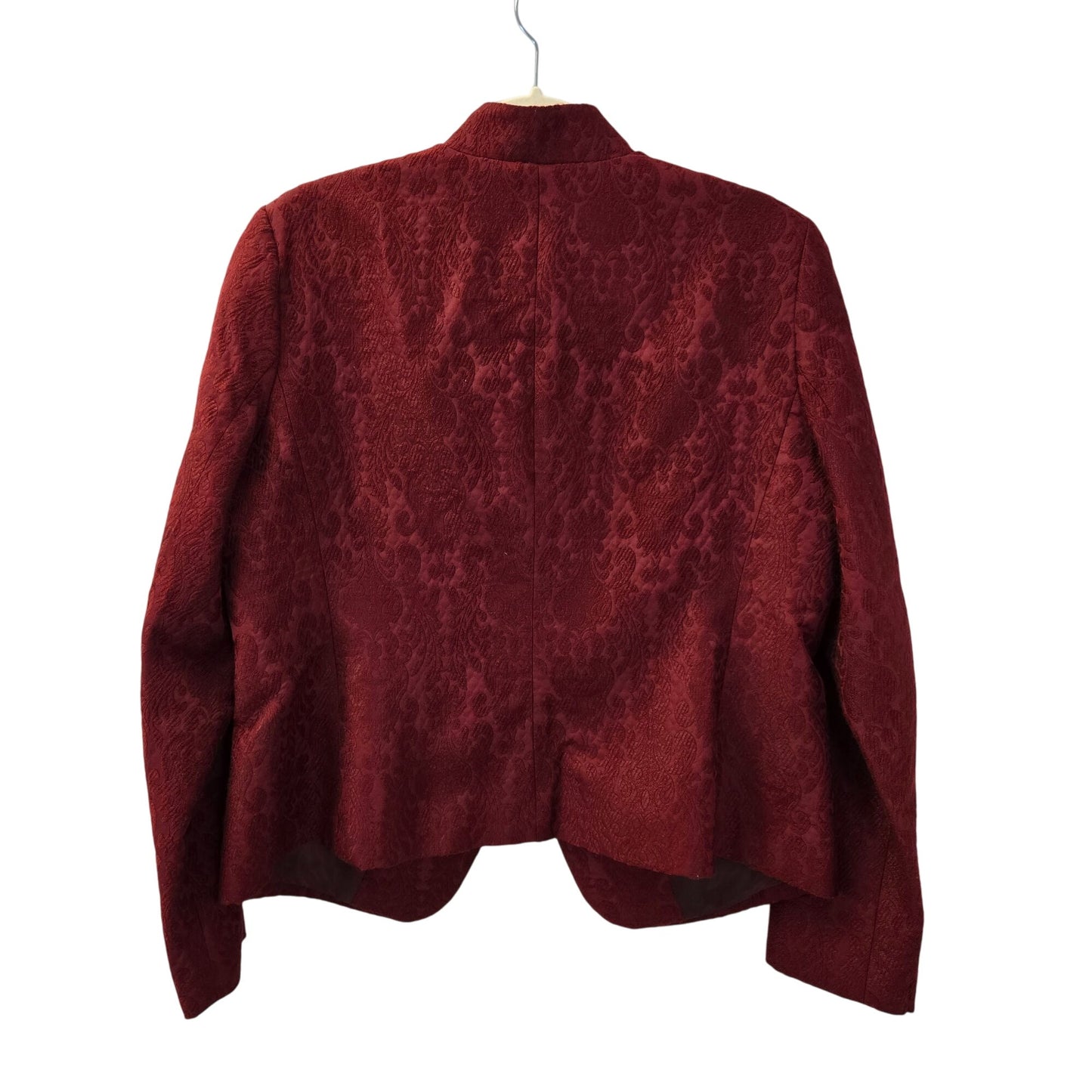Talbots Jacquard Texture Hook and Eye Closure Blazer Jacket Size 14