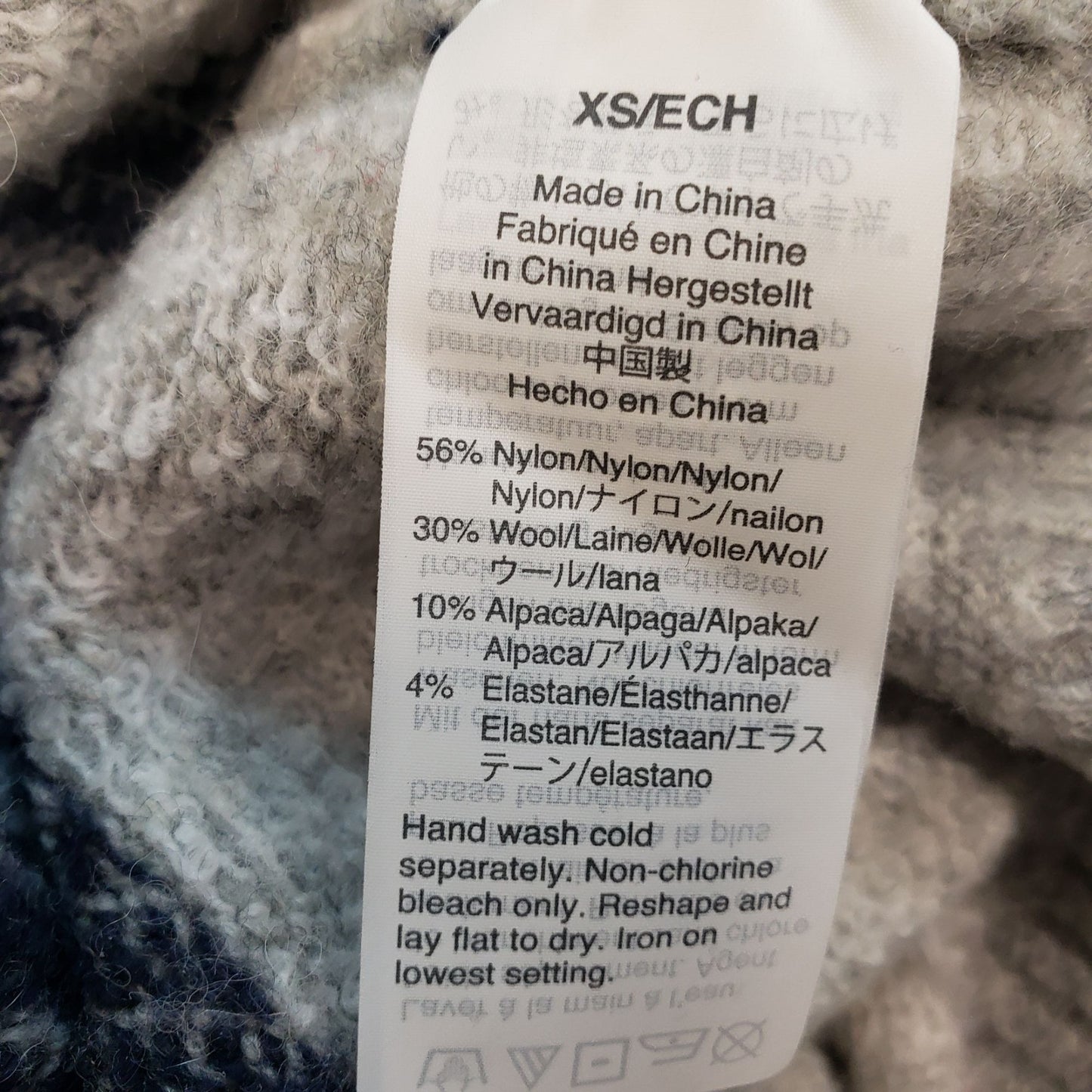 J. Crew Wool & Alpaca Graphic Pattern Crewneck Sweater Size XS/S