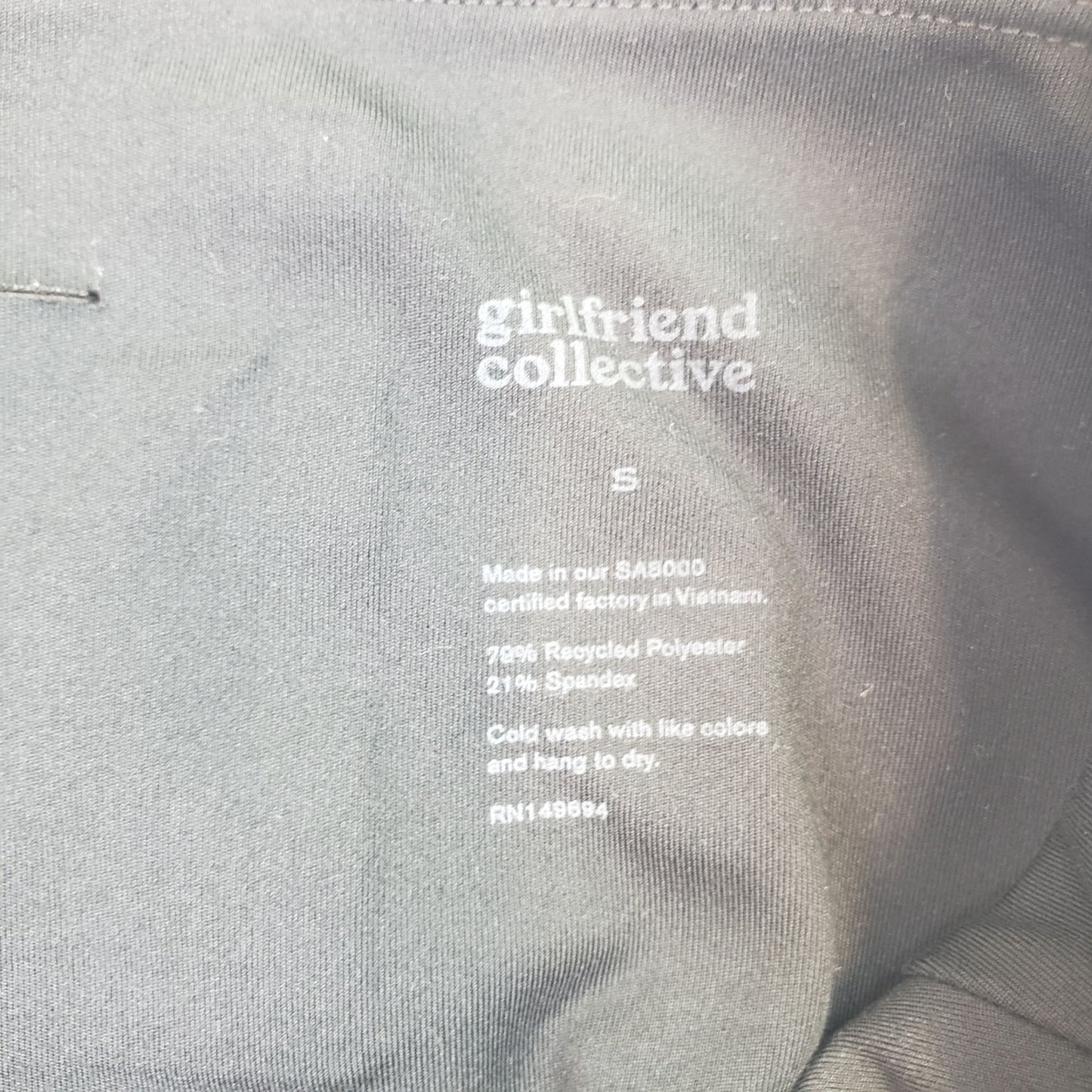 Girlfriend Collective Black Leggings Size Small