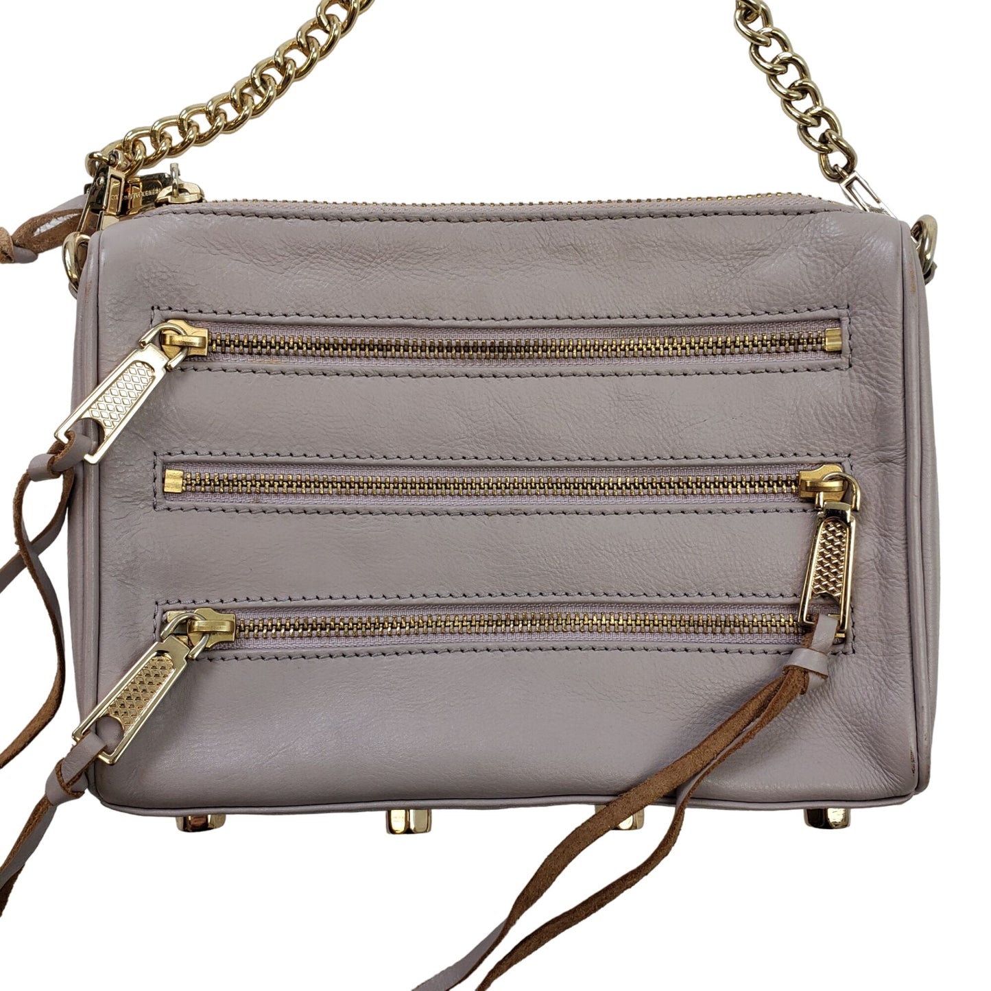 Rebecca Minkoff Leather Zipper Accent Crossbody Bag