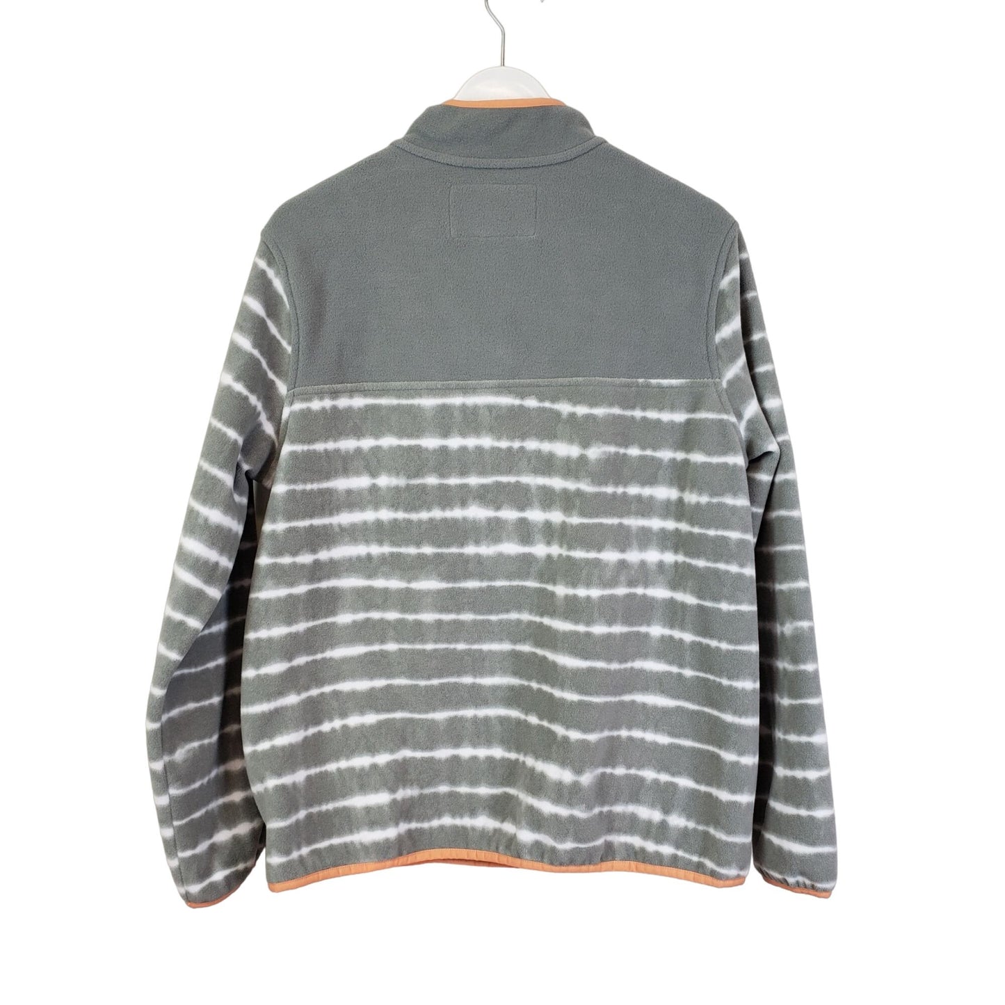 Lands' End Tie Dye Striped Quarter Snap Fleece Jacket Size Medium