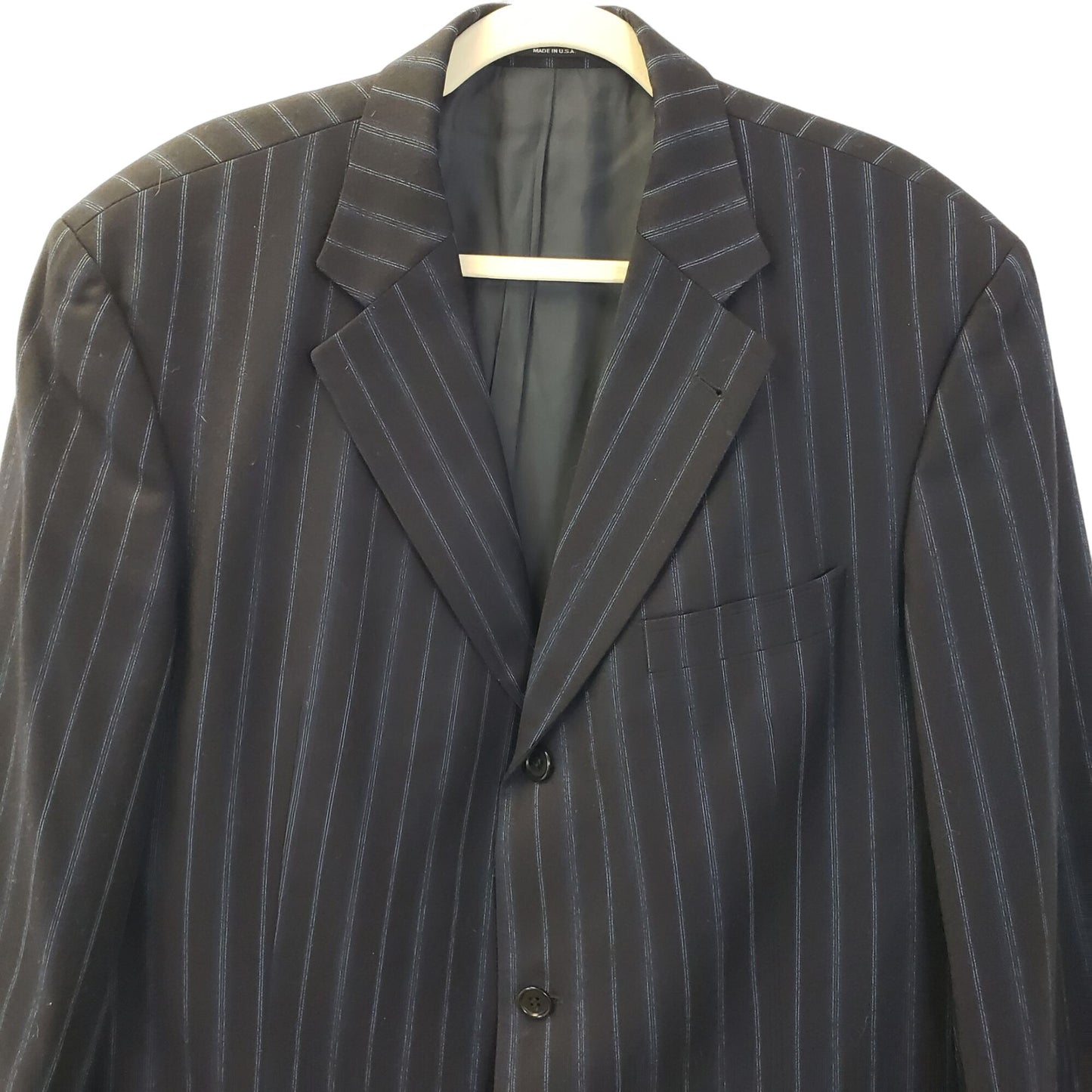 BOSS Hugo Boss Wool & Cashmere Blend Striped 3 Button Sport Coat Size 44R