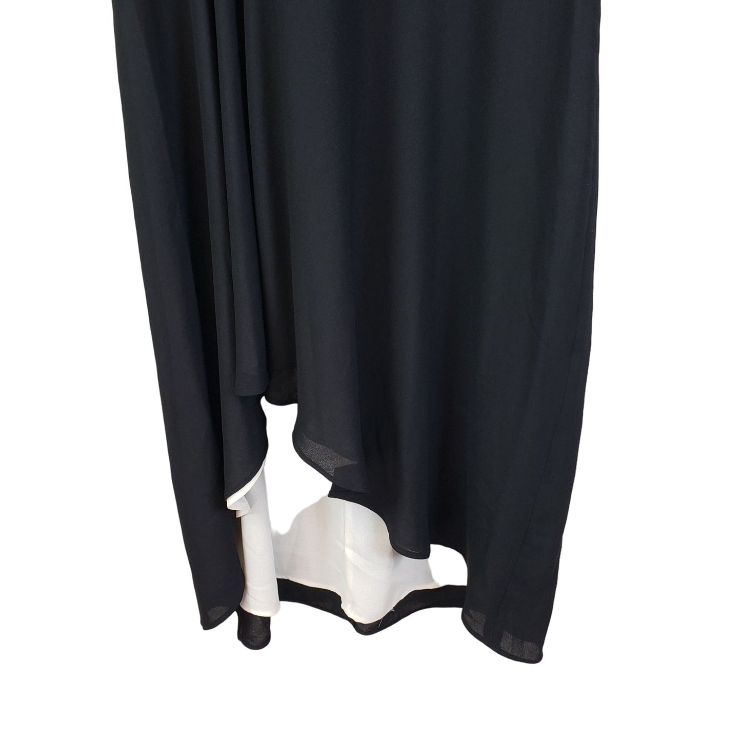 NWT H by Halston High Low Hem Little Black Dress Size 12