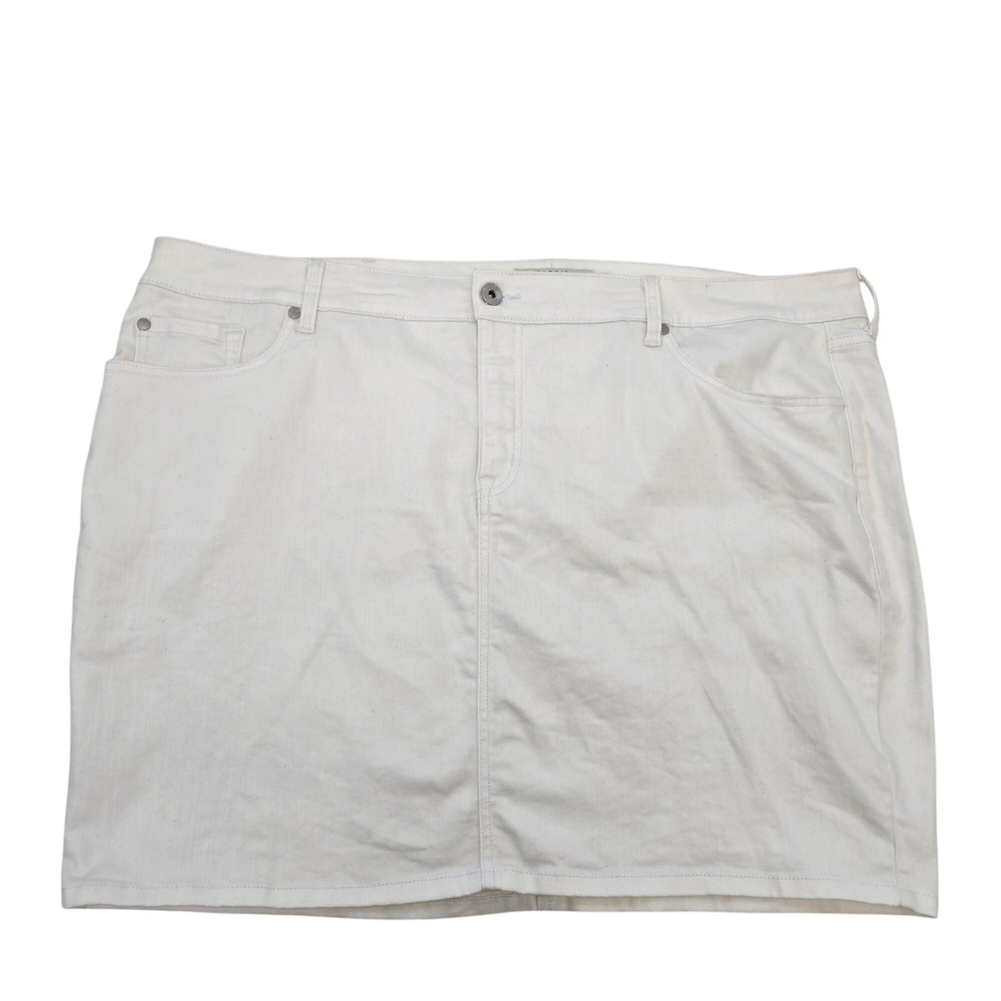 NWT Torrid Denim Mini Skirt in White Size 24