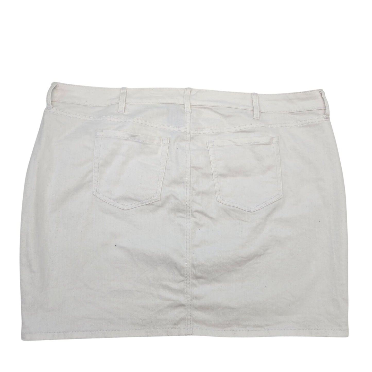 NWT Torrid Denim Mini Skirt in White Size 24
