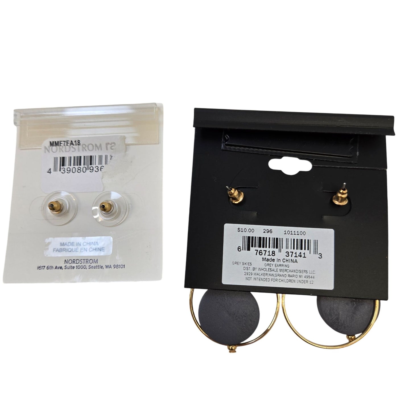 NWT Massini and Melrose and Market Bundle of 2 Gold Tone Earrings