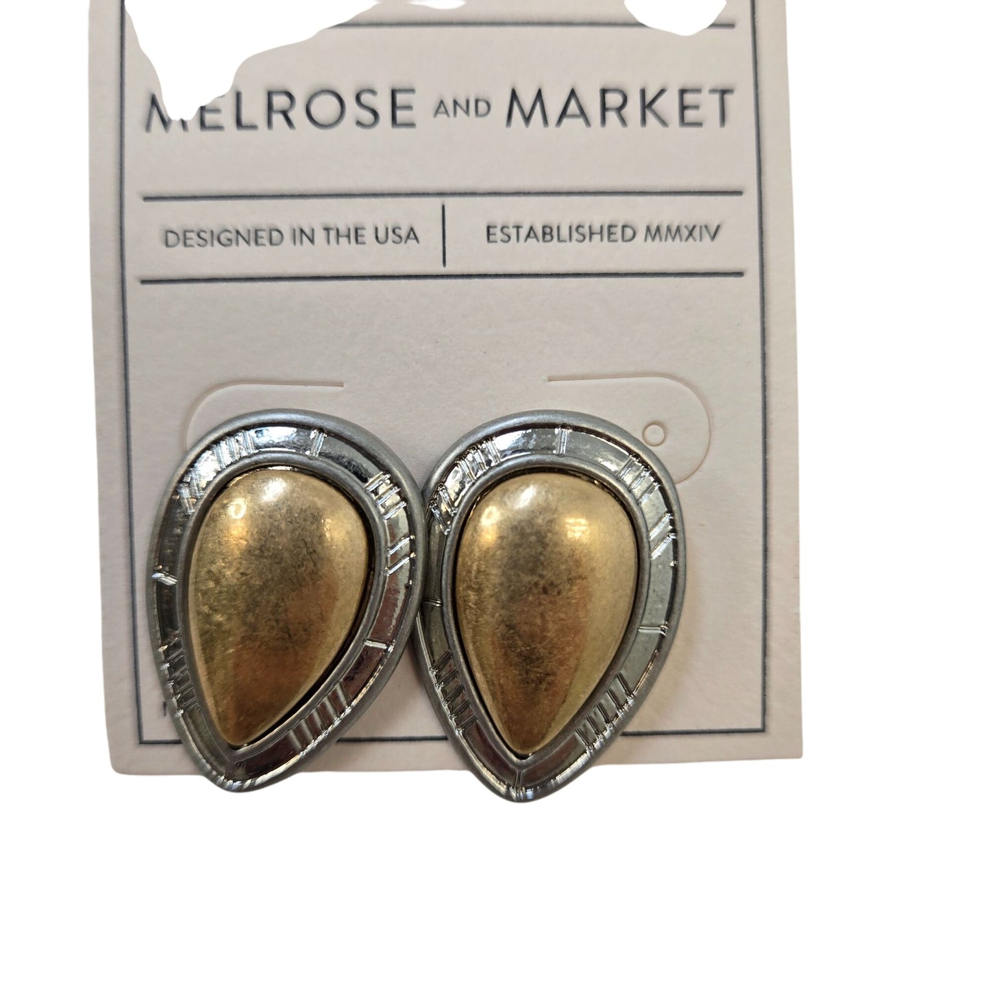 NWT Massini and Melrose and Market Bundle of 2 Gold Tone Earrings