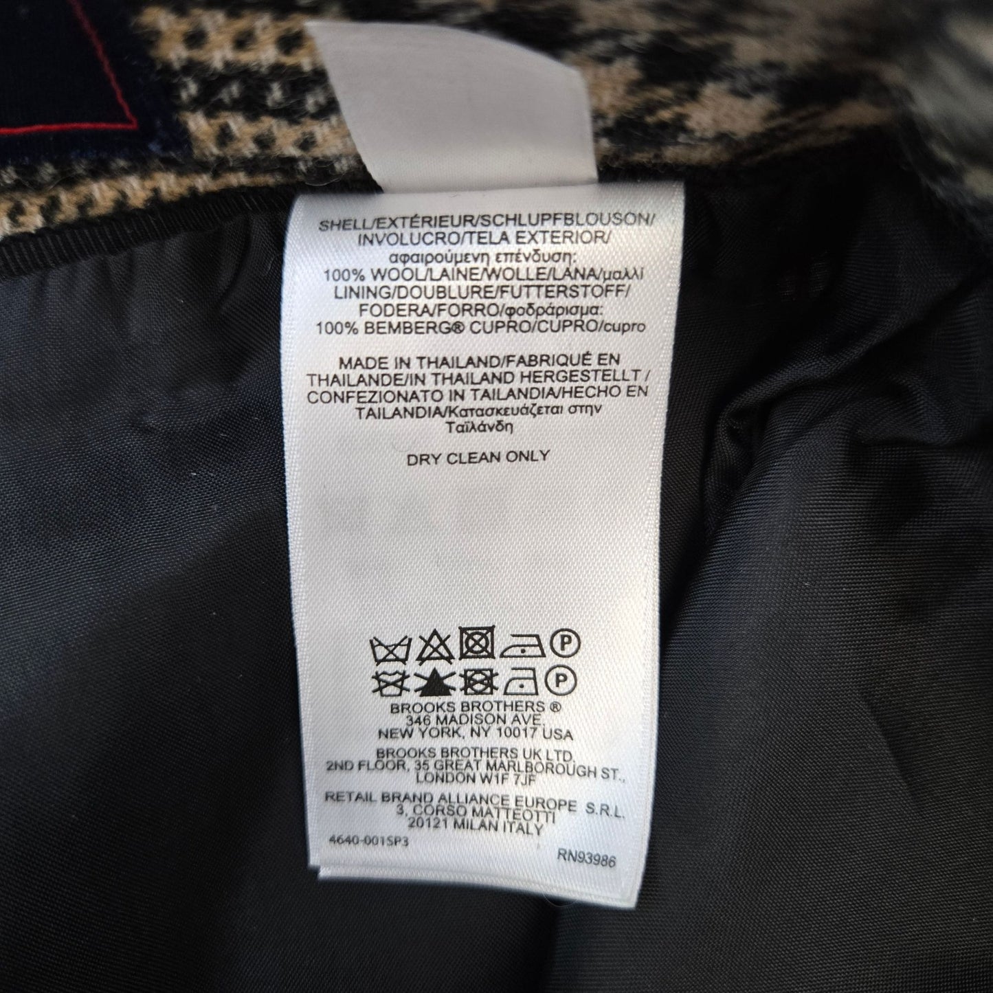 Brooks Brothers 100% Merino Lambswool Glen Plaid Pencil Skirt Size 4P