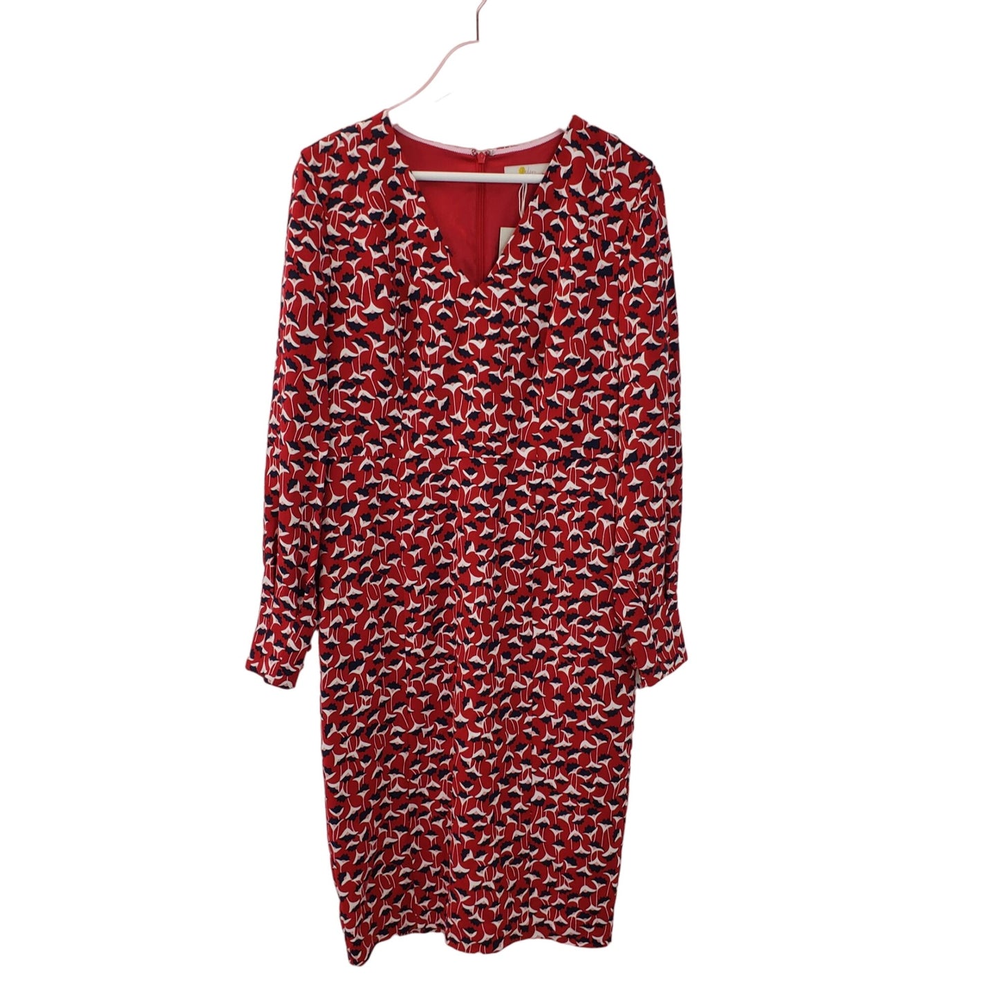 NWT Boden Hannah Poinsettia Bodycon Dress Size 8
