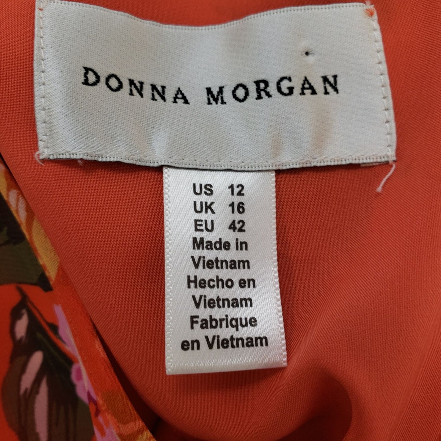 Donna Morgan Floral Bell Sleeve Dress Size 12