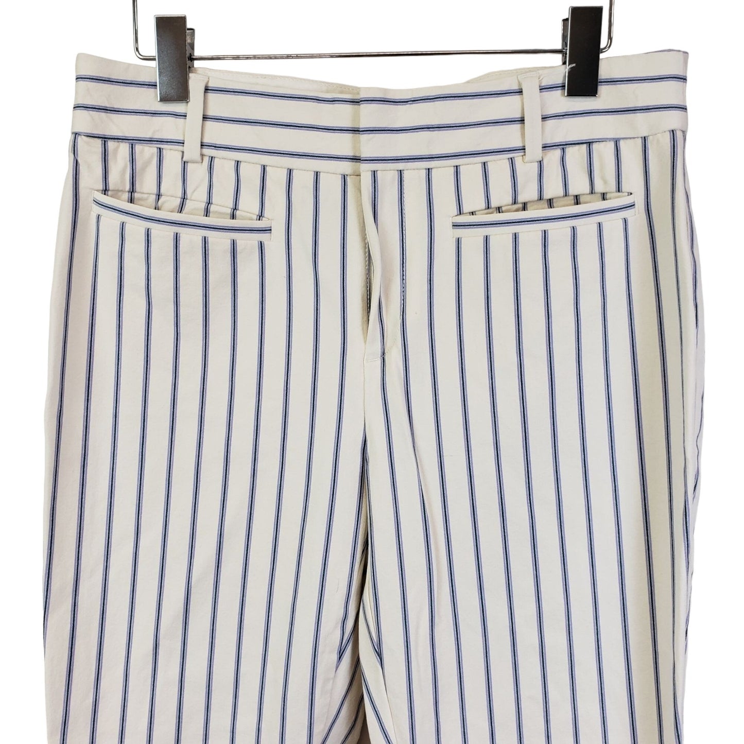 Anthropologie The Essential Slim Striped Crop Pants Size 6