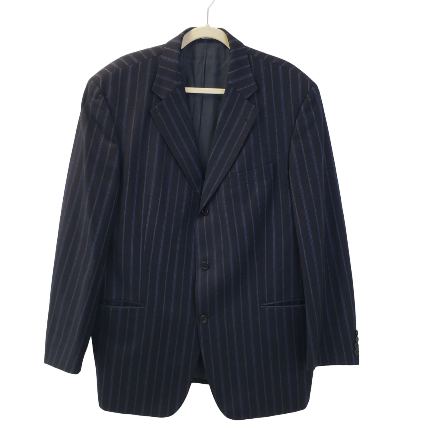 BOSS Hugo Boss Wool & Cashmere Blend Striped 3 Button Sport Coat Size 44R