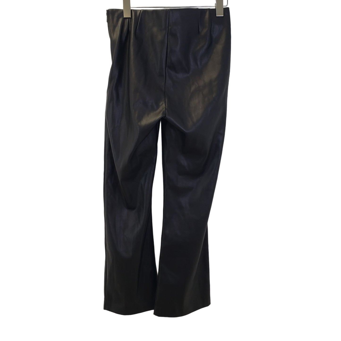 Zara Vegan Leather Crop Bootcut Pants Size Medium