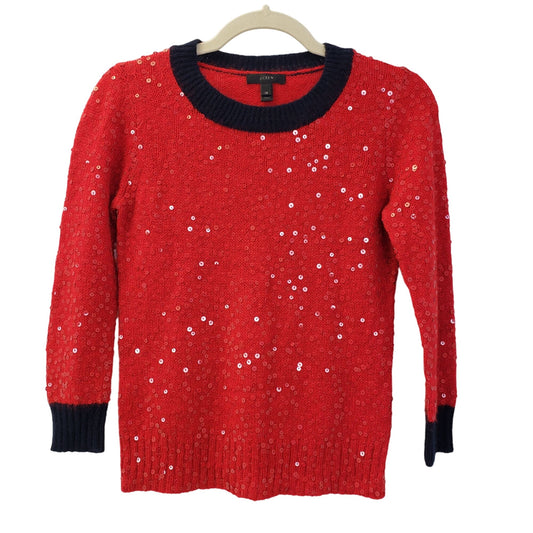 J. Crew Wool Blend Sequin Embellished Sweater Size XS