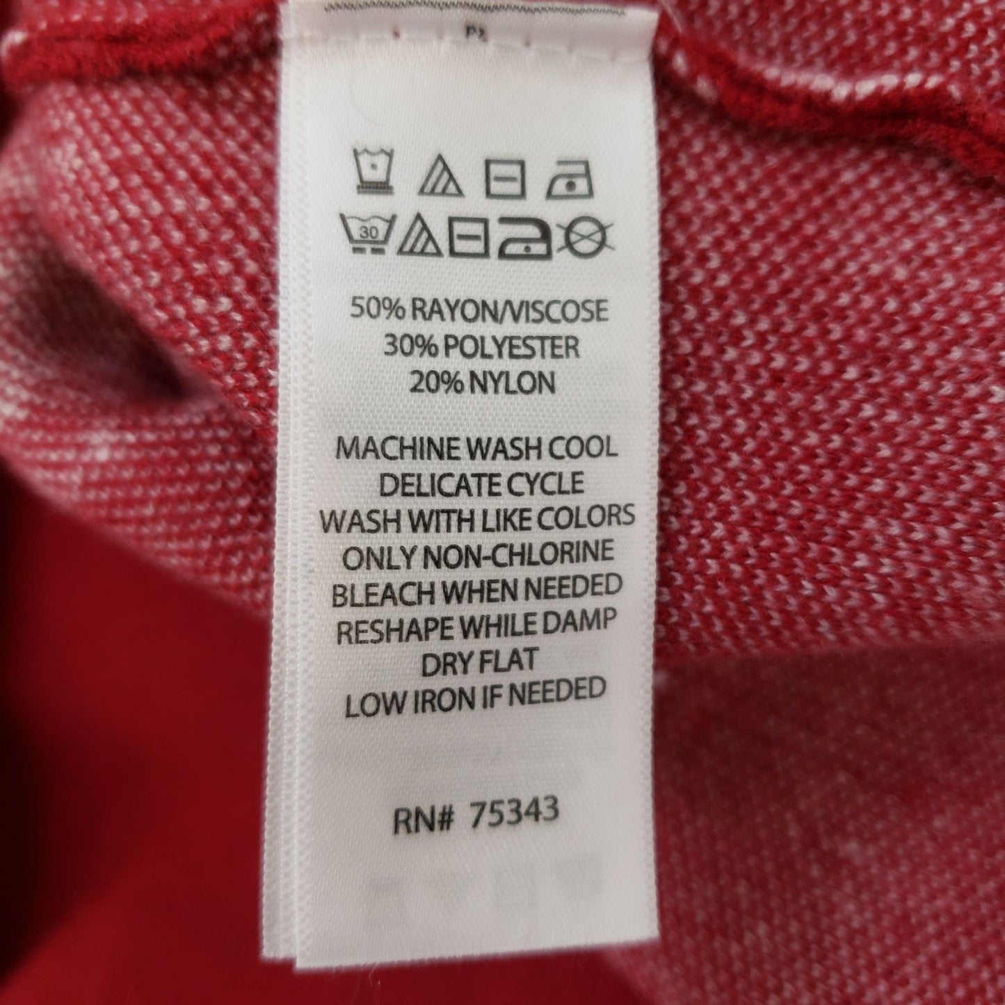 Nicole Miller Fair Isle Print Mock Neck Sweater Size Small