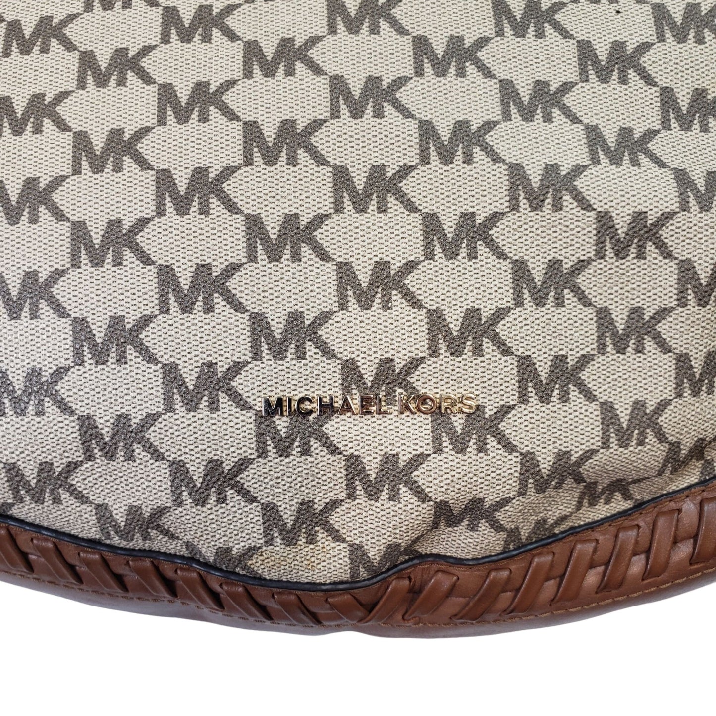 Michael Kors Lauren Signature Large Shoulder Hobo Handbag