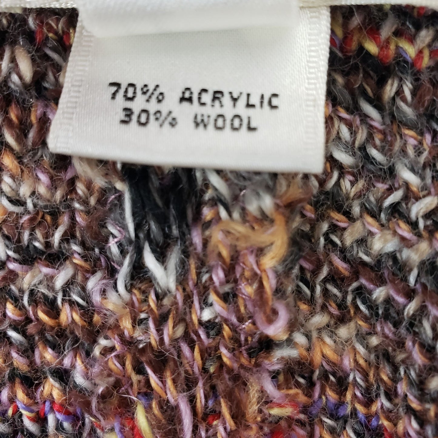 Talbots Wool Blend Multi-Color Longline Cardigan Sweater Size Small