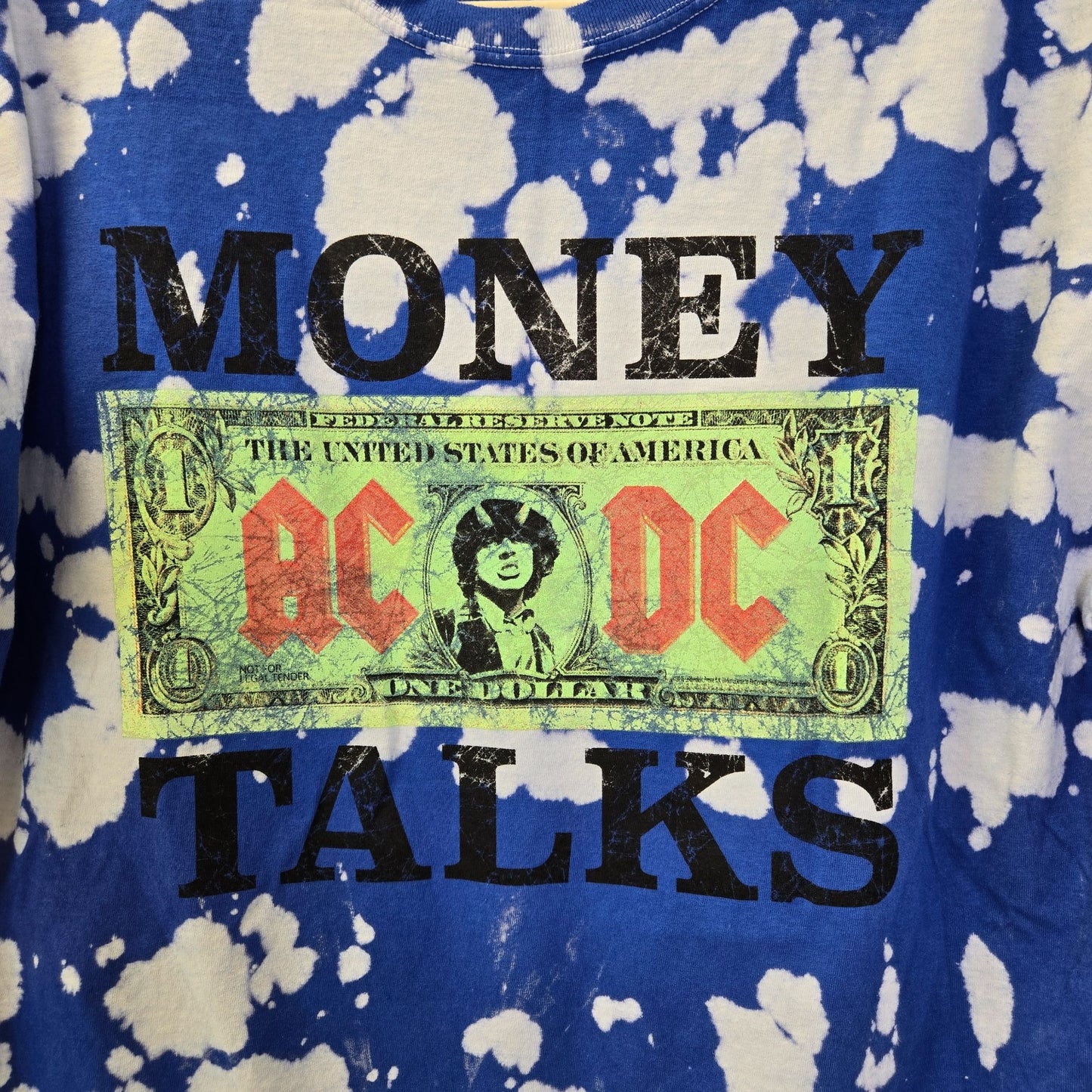 NWOT AC/DC Money Talks Graphic Licensed Band Tee Size Large