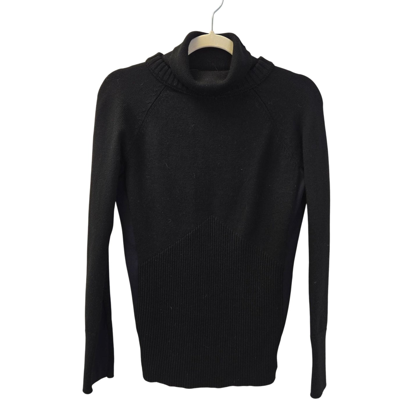 Athleta Mesa Hybrid T-Neck Merino Wool Blend Sweater Size XS