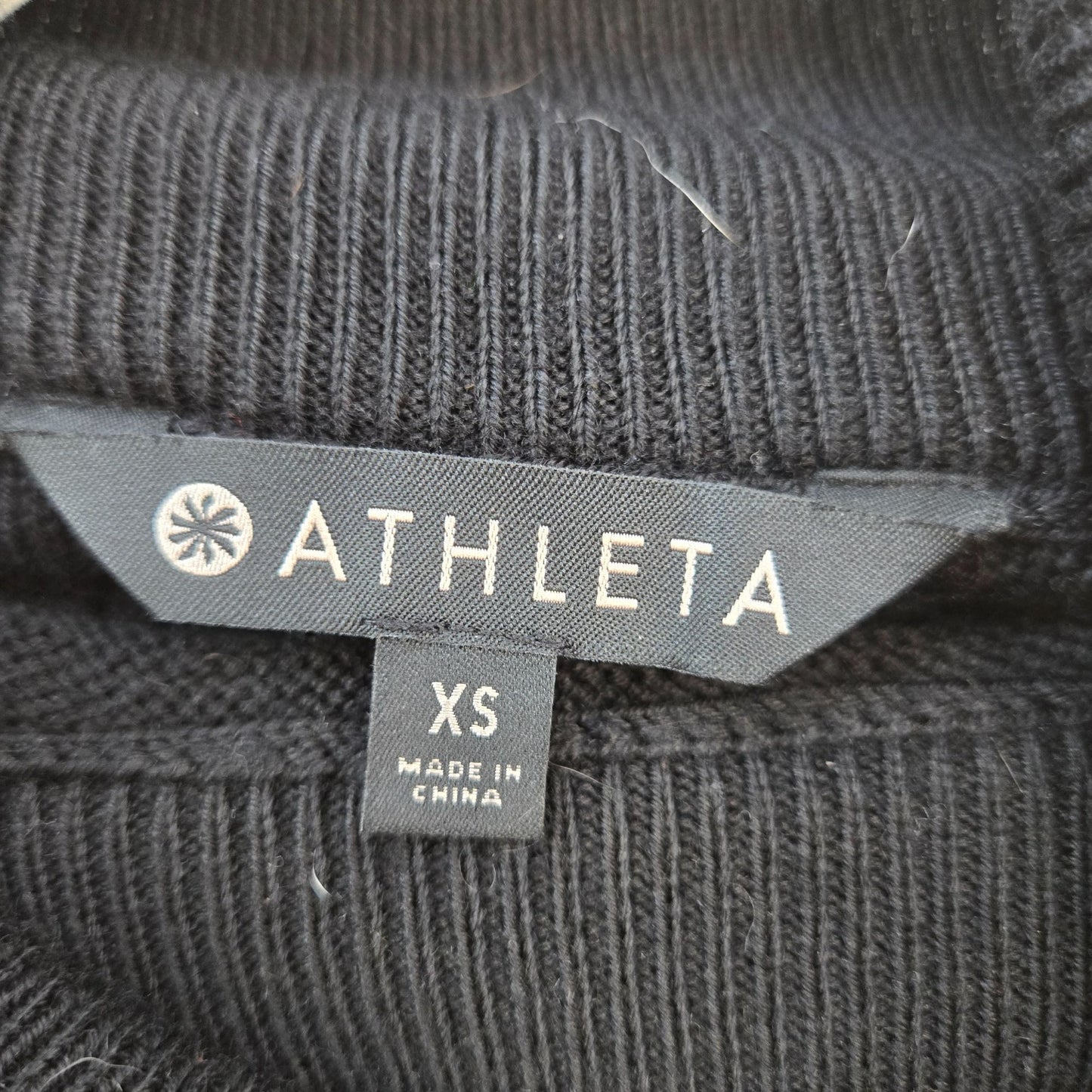 Athleta Mesa Hybrid T-Neck Merino Wool Blend Sweater Size XS