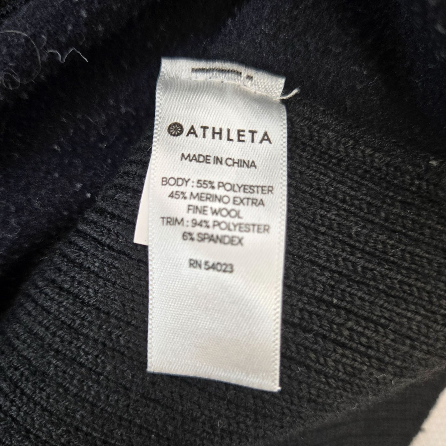 Athleta Mesa Hybrid T-Neck Merino Wool Blend Sweater Size XS
