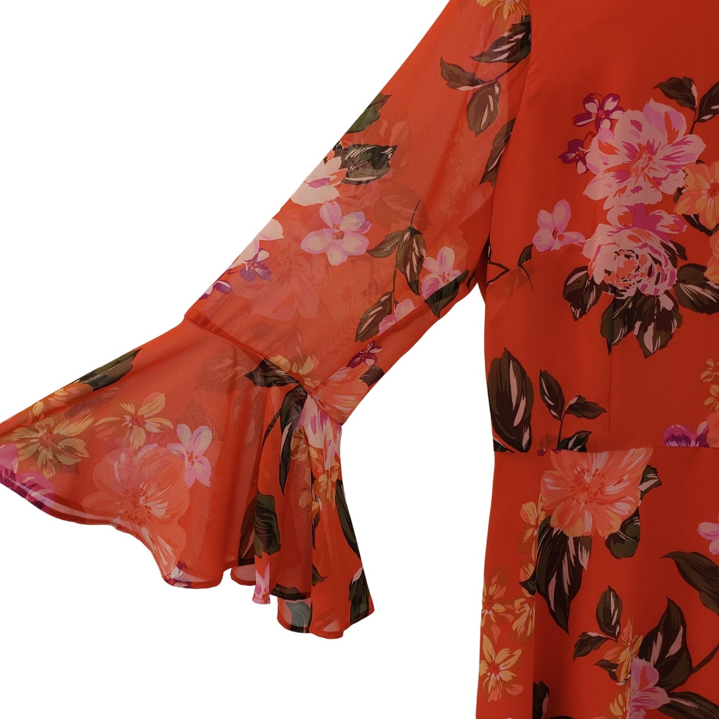 Donna Morgan Floral Bell Sleeve Dress Size 12