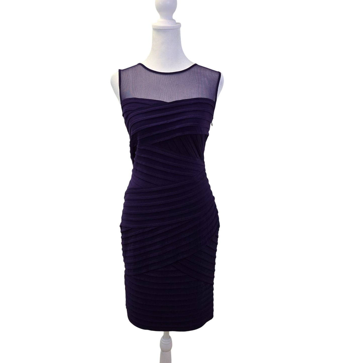 Calvin Klein Pleated Bandage Bodycon Dress Size 2