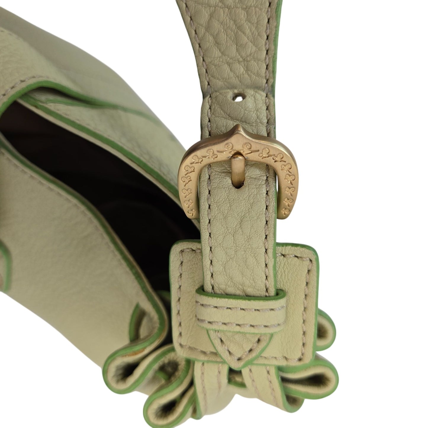 Dooney & Bourke Lime Green Medium Gathered Sac from the Marchesa Collection