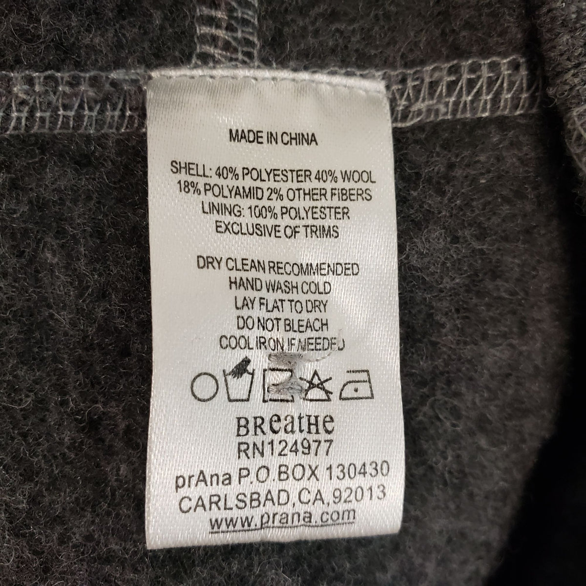 Prana Wool Blend Cowlneck Tie Sweater Size Large