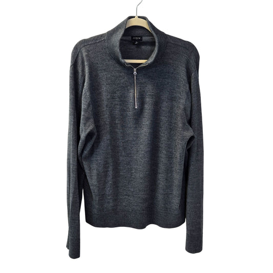 J. Crew Factory Wool Blend Quarter Zip Sweater Size XL