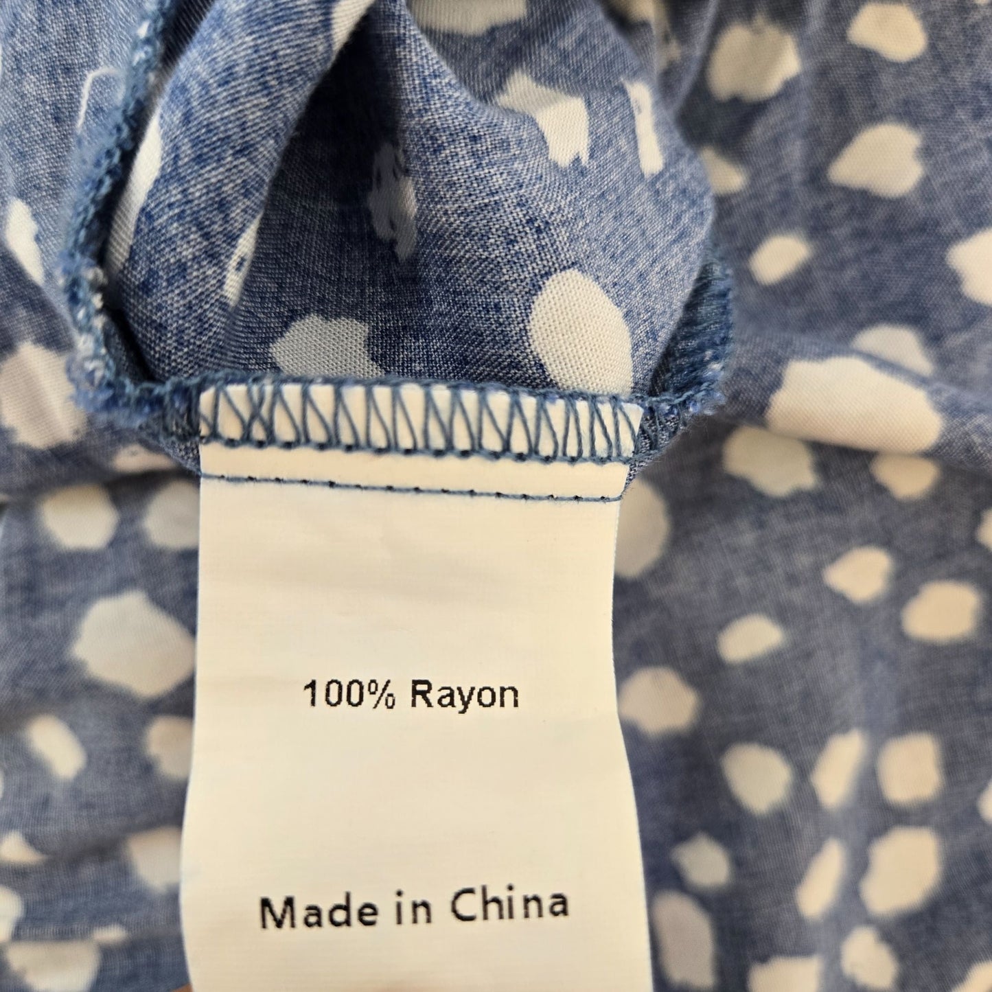 Agnes Orinda 100% Rayon Peplum Hem Graphic Print Boho Blouse Size 2X