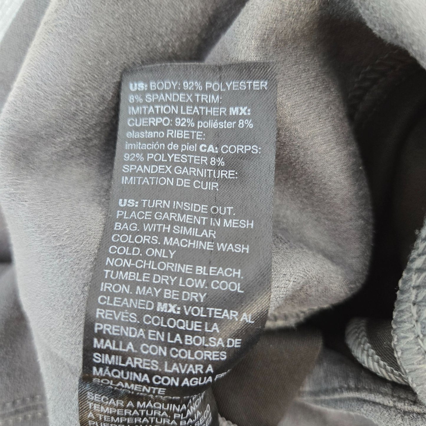 White House Black Market Runway Faux Suede Chain Link Detail Leggings Size 6 Long