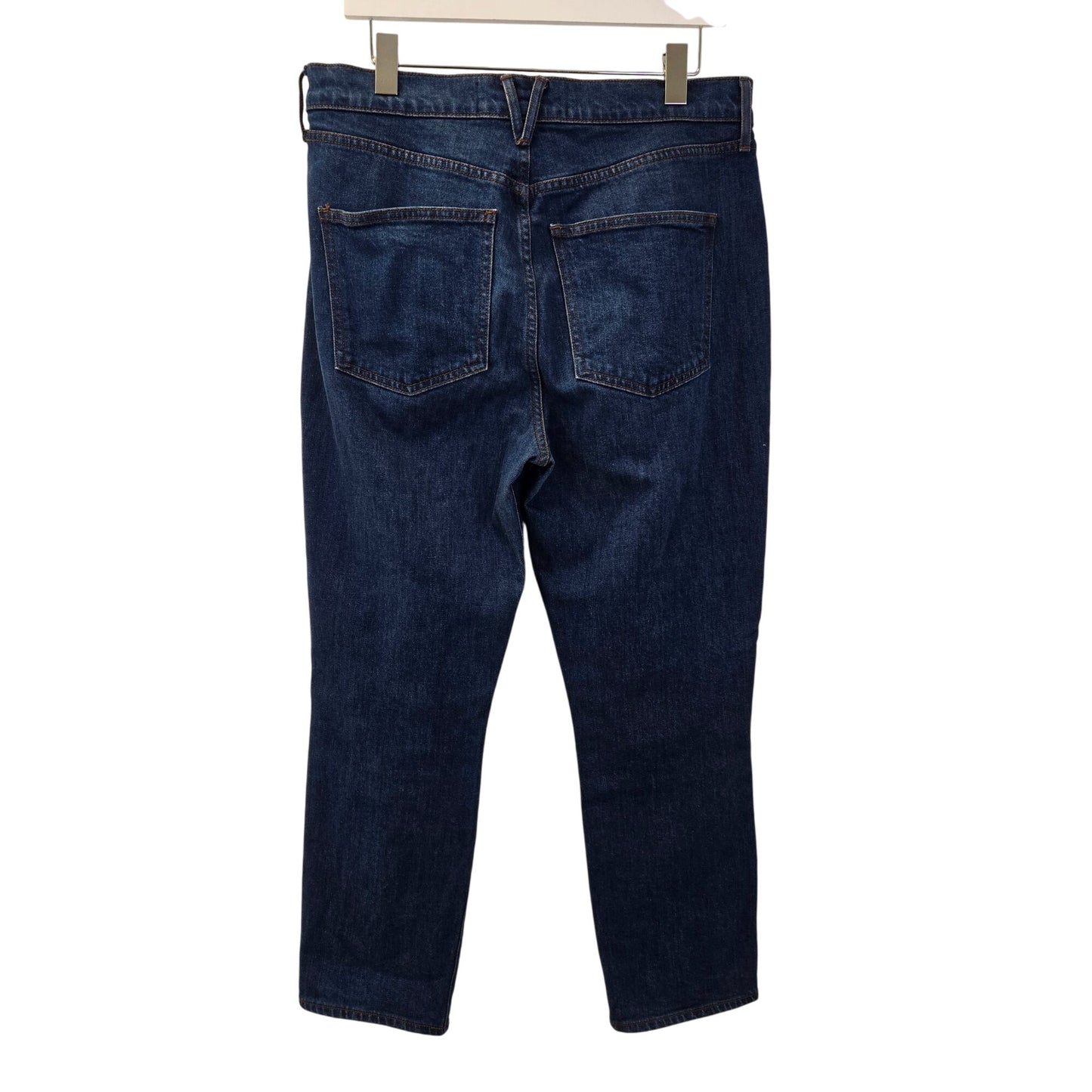 Veronica Beard Alenah Slim Straight High Rise Crop Jeans in Rodeo Wash Size 31