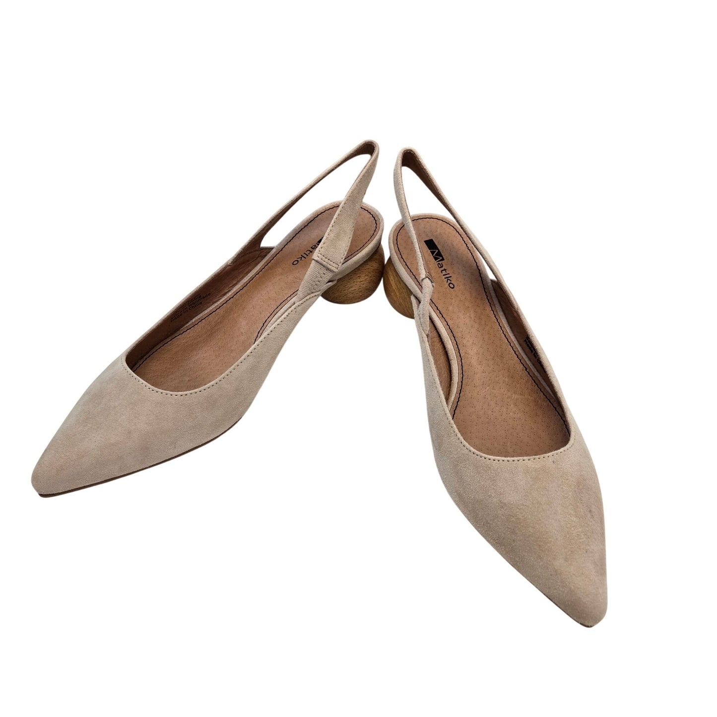 NWT/NIB Matiko Circa Suede Leather Pointy Toe Ball Heel Shoes Size 39/US 8.5