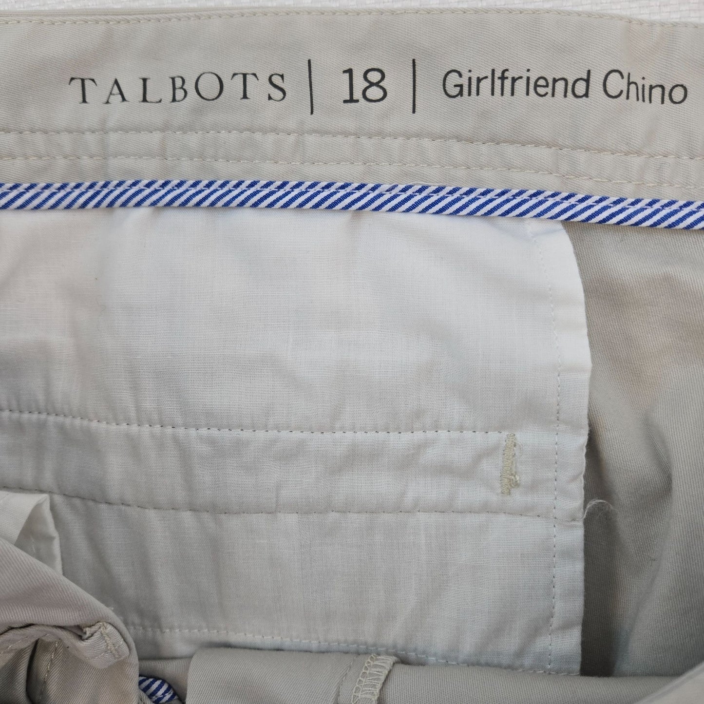 Talbots Girlfriend Chino Casual Pants Size 18