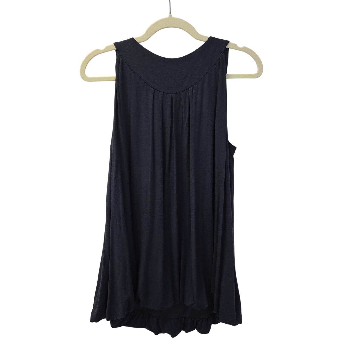 Cynthia Rowley Jewel Neck Drapey Balloon Hem Blouse Size Large