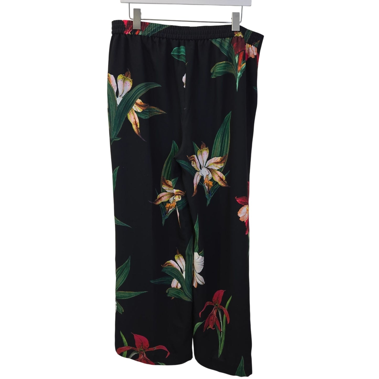 Chico's Floral Tropical Print Wide Leg Pull-On Soft Pants Size Chico's 2/12