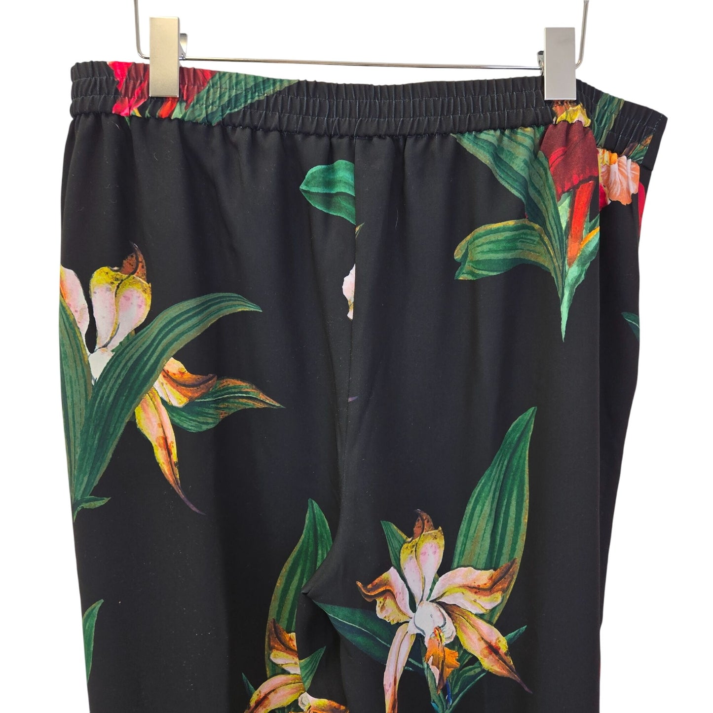 Chico's Floral Tropical Print Wide Leg Pull-On Soft Pants Size Chico's 2/12